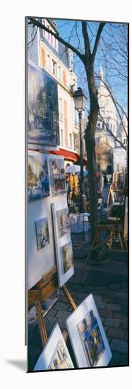 Books at a Stall with Basilique Du Sacre Coeur in the Background, Paris, France-null-Mounted Photographic Print