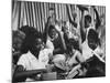 Books for a School Library Being Unpacked by New Jersey High School Kids on the Librarian's Holiday-null-Mounted Photographic Print