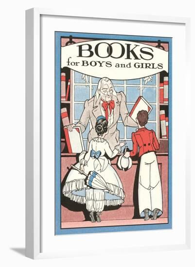 Books for Boys and Girls, Bookseller-null-Framed Art Print