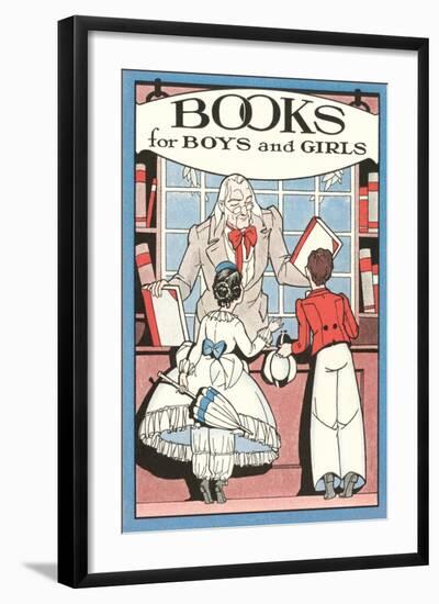 Books for Boys and Girls, Bookseller-null-Framed Art Print