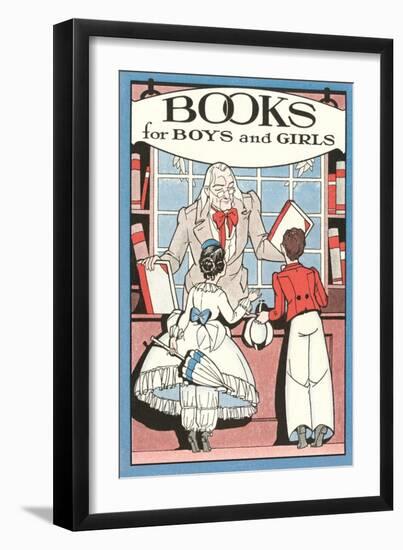Books for Boys and Girls, Bookseller-null-Framed Art Print