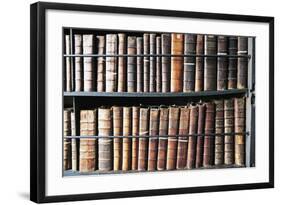 Books in Marsh's Library, Oldest Public Library in Ireland, Founded in 1701, Dublin, Ireland-null-Framed Photographic Print