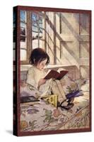 Books in Winter-Jessie Willcox-Smith-Stretched Canvas