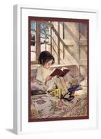 Books in Winter-Jessie Willcox-Smith-Framed Art Print