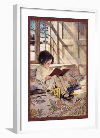 Books in Winter-Jessie Willcox-Smith-Framed Art Print