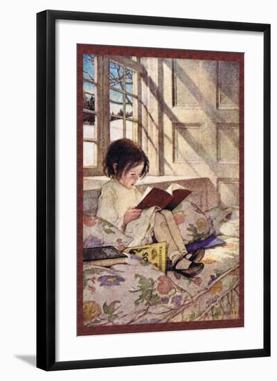 Books in Winter-Jessie Willcox-Smith-Framed Art Print