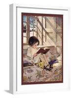 Books in Winter-Jessie Willcox-Smith-Framed Art Print