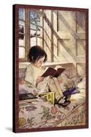 Books in Winter-Jessie Willcox-Smith-Stretched Canvas