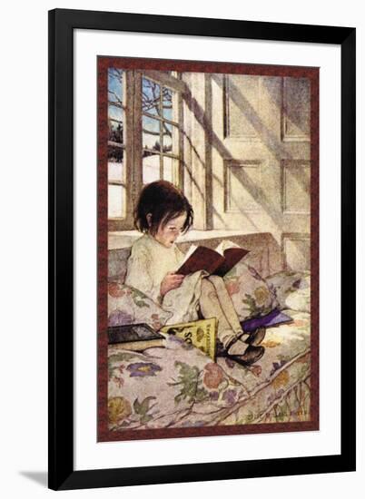 Books in Winter-Jessie Willcox-Smith-Framed Art Print