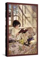 Books in Winter-Jessie Willcox-Smith-Stretched Canvas