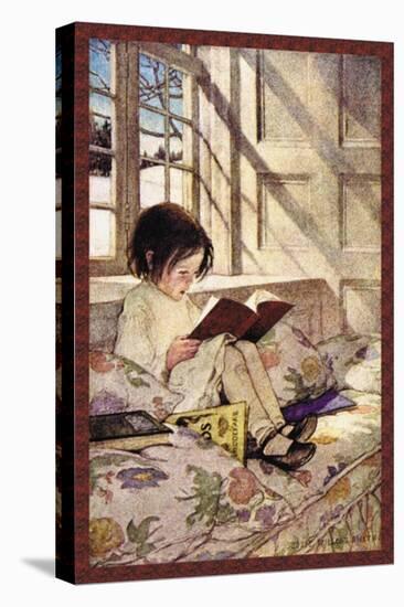 Books in Winter-Jessie Willcox-Smith-Stretched Canvas