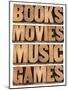 Books, Movies, Music and Games-PixelsAway-Mounted Art Print