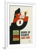 Books of Stamps Save Time-Kenneth Bromfield-Framed Art Print