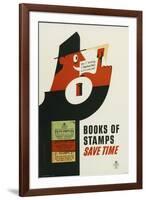 Books of Stamps Save Time-Kenneth Bromfield-Framed Art Print
