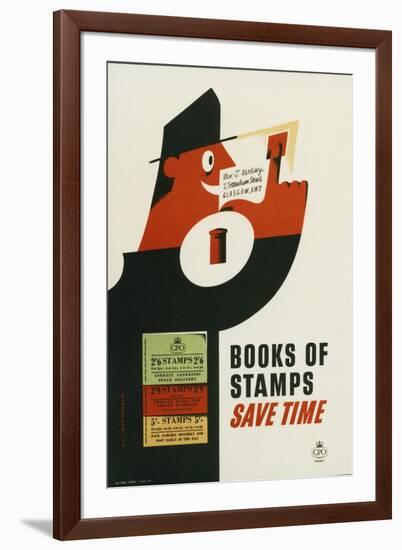 Books of Stamps Save Time-Kenneth Bromfield-Framed Art Print