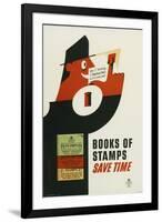 Books of Stamps Save Time-Kenneth Bromfield-Framed Art Print