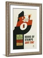 Books of Stamps Save Time-Kenneth Bromfield-Framed Art Print