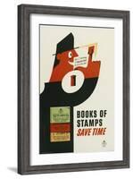 Books of Stamps Save Time-Kenneth Bromfield-Framed Art Print