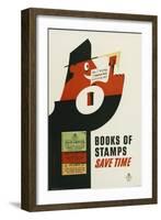 Books of Stamps Save Time-Kenneth Bromfield-Framed Art Print