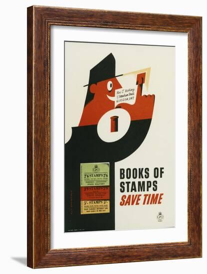 Books of Stamps Save Time-Kenneth Bromfield-Framed Art Print