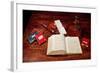 Books on Charles Darwin's Desk-null-Framed Giclee Print