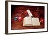 Books on Charles Darwin's Desk-null-Framed Giclee Print