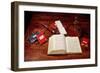 Books on Charles Darwin's Desk-null-Framed Giclee Print