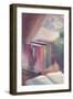 Books on Desk-null-Framed Art Print