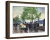 Books Sellers on the Banks of the Seine-Victor Gabriel Gilbert-Framed Giclee Print