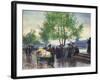Books Sellers on the Banks of the Seine-Victor Gabriel Gilbert-Framed Giclee Print