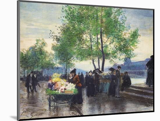 Books Sellers on the Banks of the Seine-Victor Gabriel Gilbert-Mounted Giclee Print