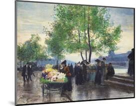 Books Sellers on the Banks of the Seine-Victor Gabriel Gilbert-Mounted Giclee Print