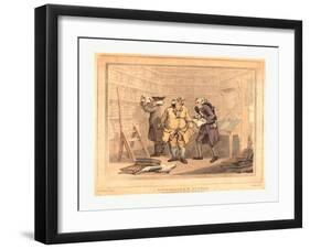 Bookseller and Author, 1784, Hand-Colored Etching and Aquatint, Rosenwald Collection-Thomas Rowlandson-Framed Giclee Print