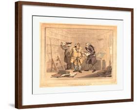 Bookseller and Author, 1784, Hand-Colored Etching and Aquatint, Rosenwald Collection-Thomas Rowlandson-Framed Giclee Print