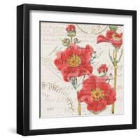 Bookshelf Botanical V-Katie Pertiet-Framed Art Print