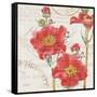 Bookshelf Botanical V-Katie Pertiet-Framed Stretched Canvas