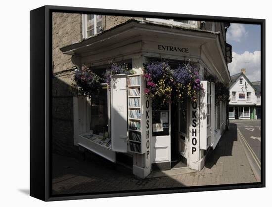 Bookshop, Hay on Wye, Powys, Mid-Wales, Wales, United Kingdom-David Hughes-Framed Stretched Canvas