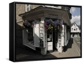 Bookshop, Hay on Wye, Powys, Mid-Wales, Wales, United Kingdom-David Hughes-Framed Stretched Canvas