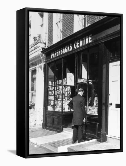 Bookshop Window-Gill Emberton-Framed Stretched Canvas