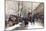 Bookstalls in Winter, Paris-Eugene Galien-Laloue-Mounted Giclee Print