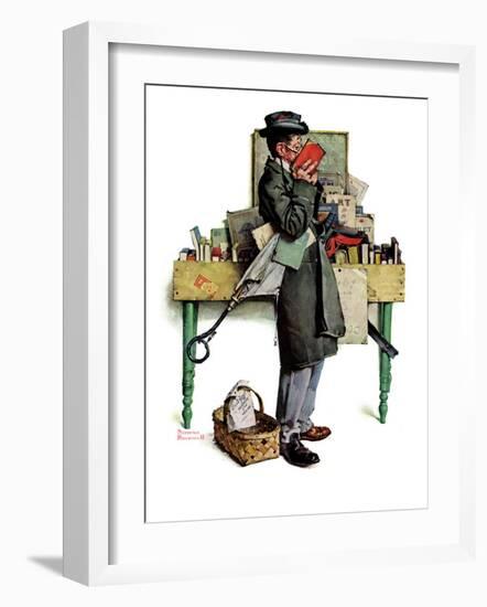 "Bookworm", August 14,1926-Norman Rockwell-Framed Giclee Print