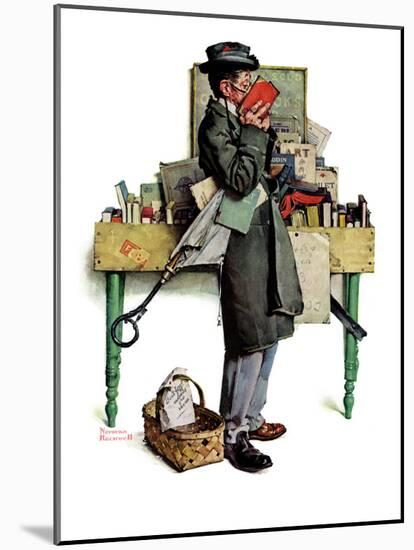 "Bookworm", August 14,1926-Norman Rockwell-Mounted Giclee Print