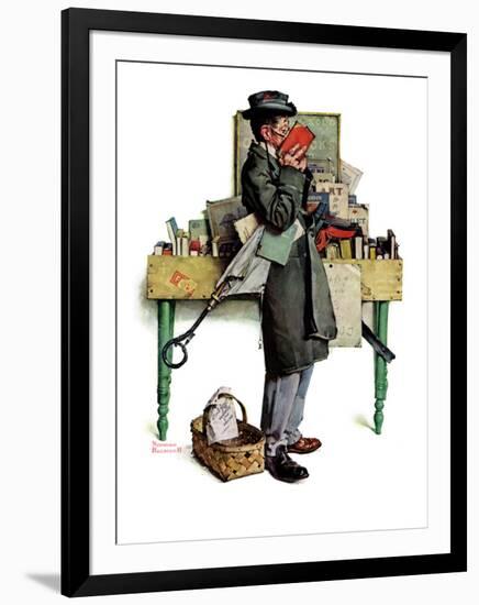 "Bookworm", August 14,1926-Norman Rockwell-Framed Giclee Print