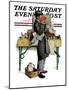 "Bookworm" Saturday Evening Post Cover, August 14,1926-Norman Rockwell-Mounted Giclee Print