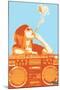 Boom Box Joint - Orange-Steez-Mounted Poster