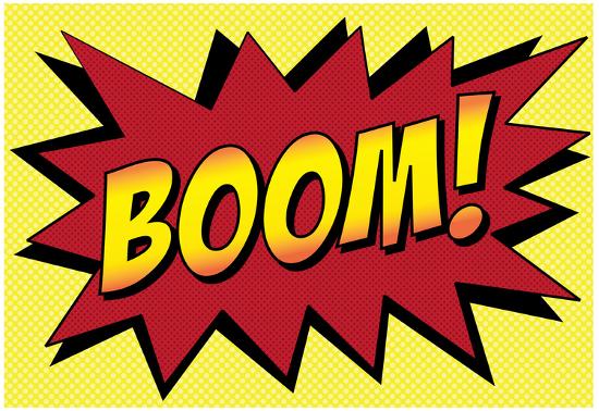 Boom! Comic Pop-Art Art Print Poster-null-Lamina Framed Poster