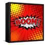 Boom! Comic Speech Bubble, Cartoon-jirawatp-Framed Stretched Canvas