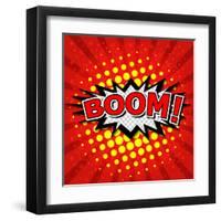 Boom! Comic Speech Bubble-jirawatp-Framed Art Print