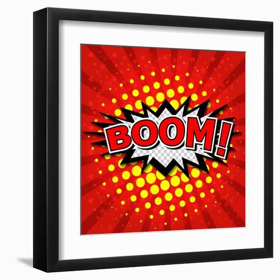 Boom! Comic Speech Bubble-jirawatp-Framed Art Print