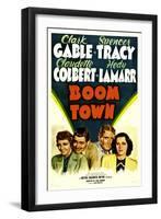 Boom Town, Claudette Colbert, Clark Gable, Spencer Tracy, Hedy Lamrr, 1940-null-Framed Art Print